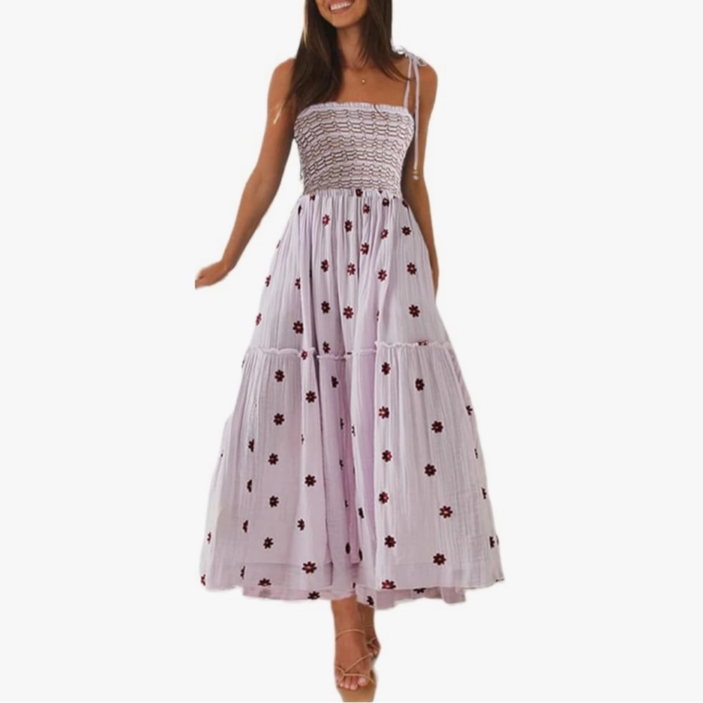 Floral Embroidered Maxi Dress